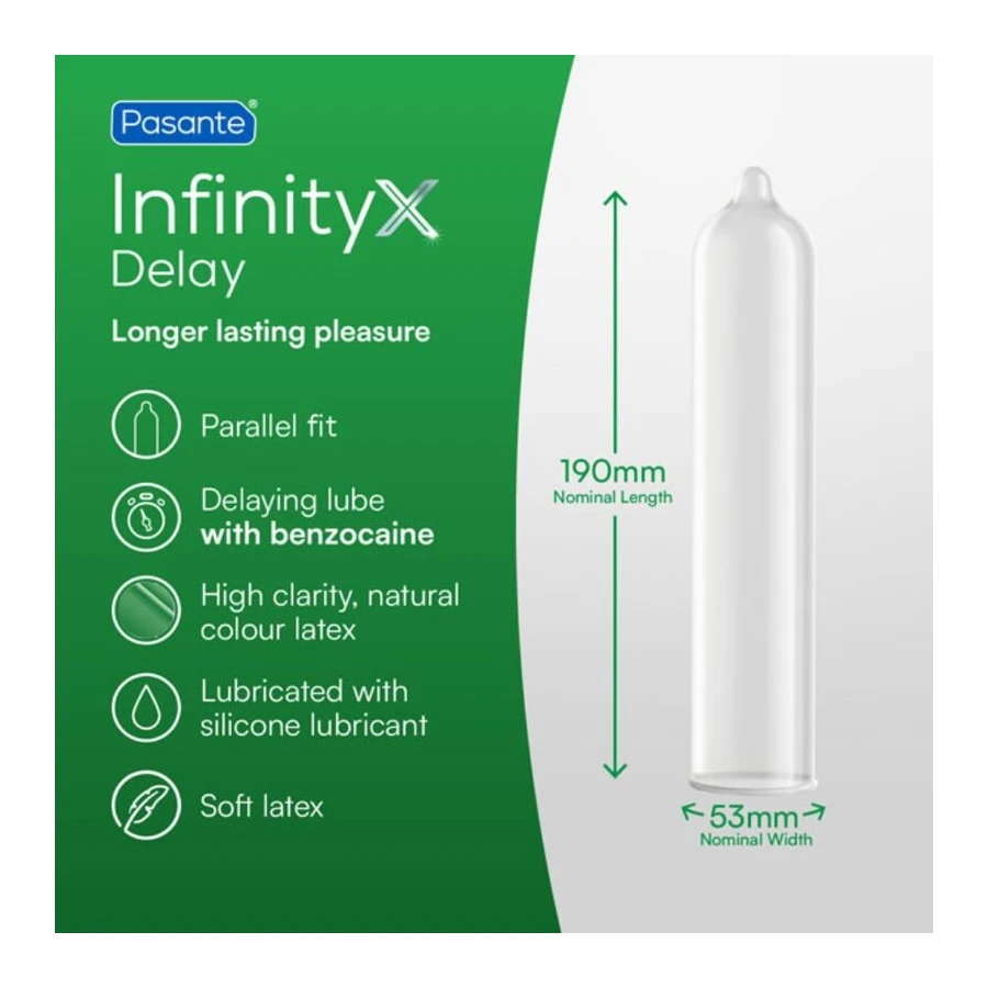 PASANTE - DELAY INFINITY CONDOMS BOX 144 UNITS